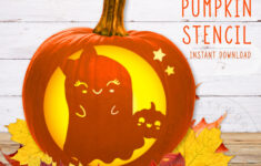 Ghost Pumpkin Stencil, Cute Ghost Printable Pumpkin Stencil regarding Printable Pumpkin Stencils Ghost