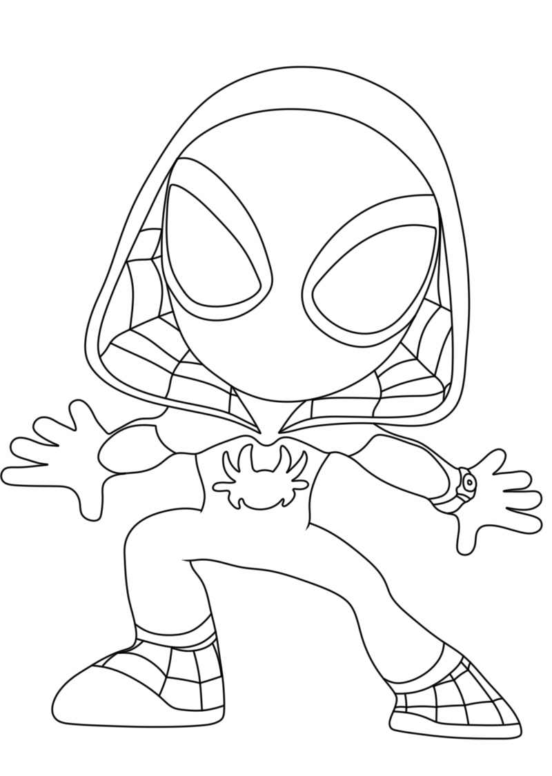 Ghost Spider Coloring Page (Spidey) intended for Printable Ghost Spider Coloring Pages