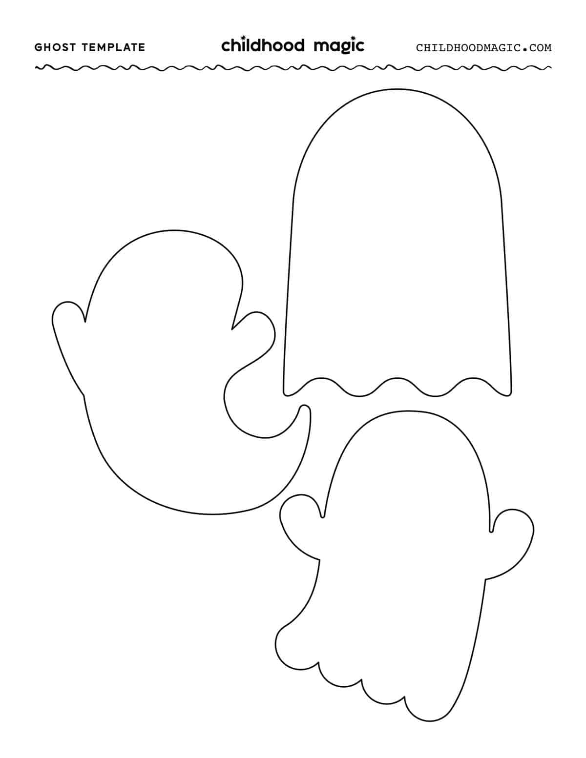 Ghost Template - Childhood Magic for Free Printable Ghost Outlines