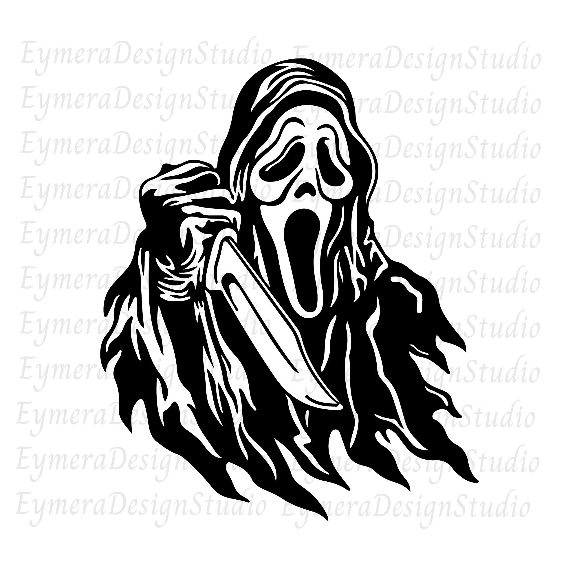 Ghostface Cricut - Etsy regarding Scream Ghost Face Template Printable