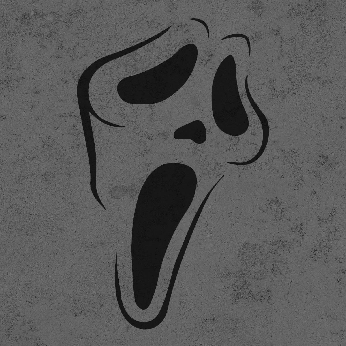 Ghostface Face - Ready To Print! 3D Printable Stencil in Ghost Face Stencils Printable