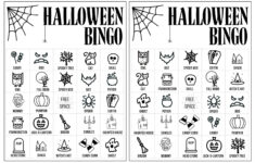 Halloween Bingo Printable Game Cards Template - Paper Trail Design inside Ghost Bingo Printable