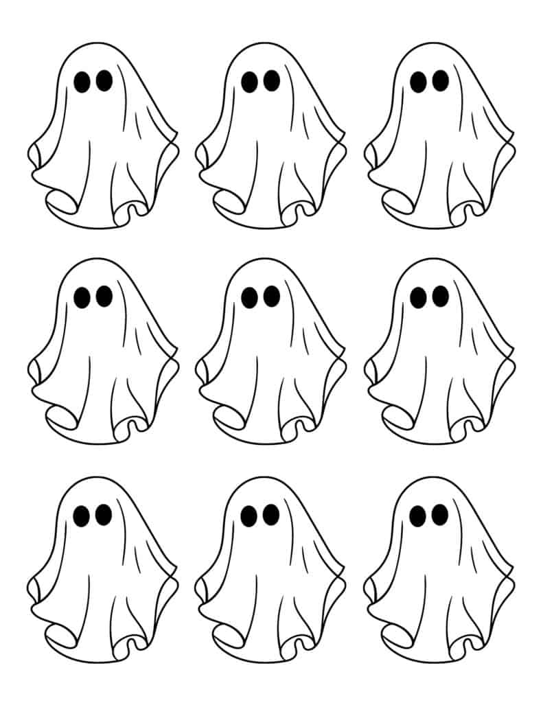 Halloween Ghost Outlines - Free Printables - Add A Little Adventure for Ghost Printable Images