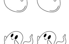 Halloween Ghost Outlines - Free Printables - Add A Little Adventure for Halloween Ghost Outlines