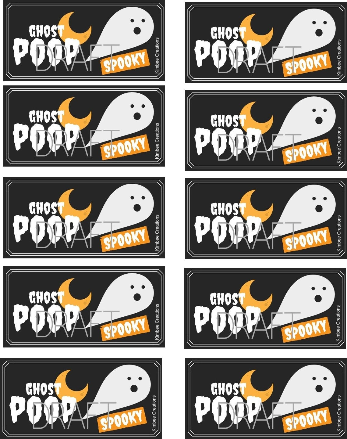 Halloween Ghost Poop Labels - Etsy with Ghost Poop Printable