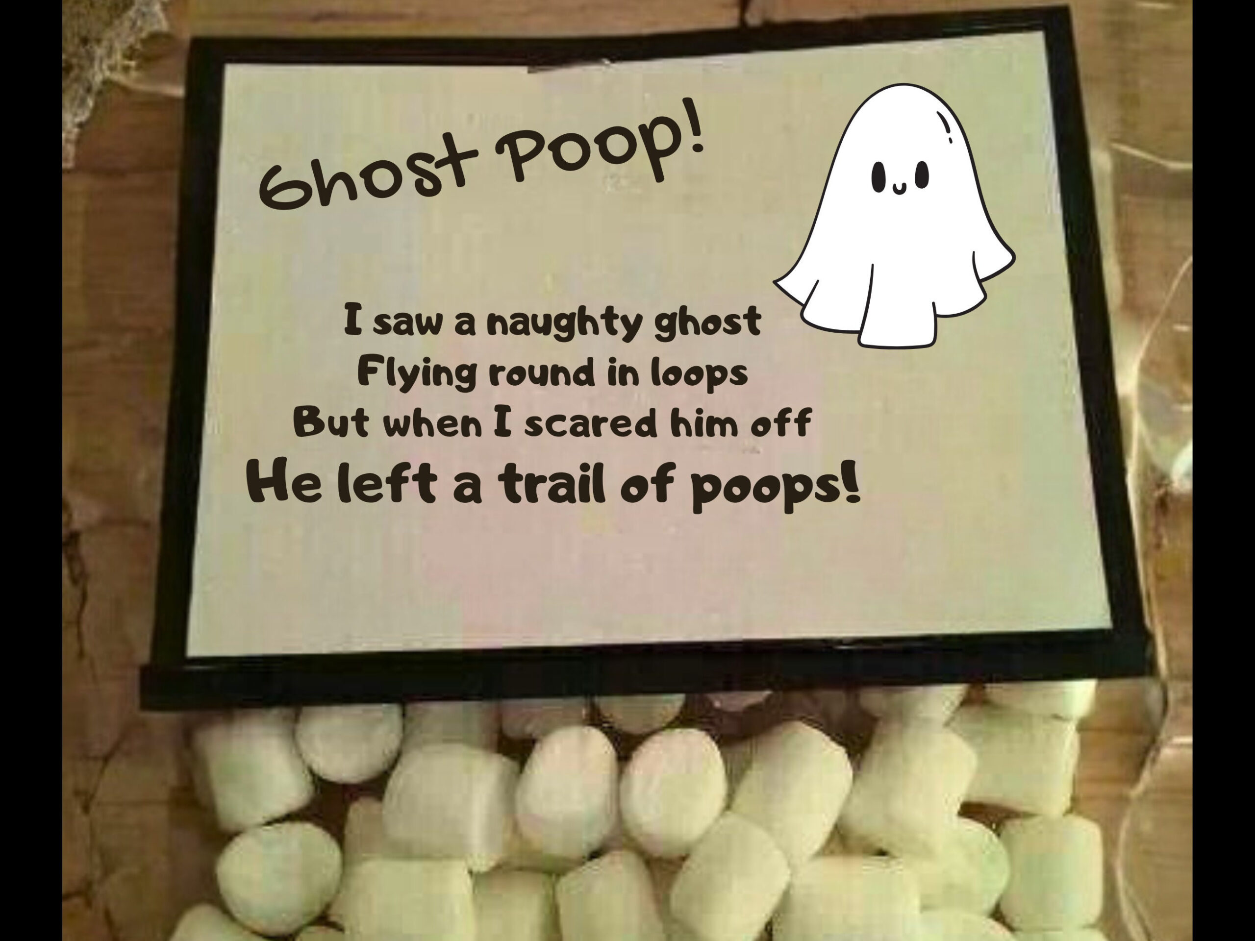 Halloween Ghost Poop Treat Bag Labels Printable Tags For intended for Ghost Poop Free Printable