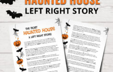 Halloween Left Right Game: Spooky Fun For All Ages inside Printable Ghost Stories