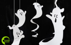 Halloween Swirly Ghosts Printable - Ambillustrations for Swirling Ghost Printable