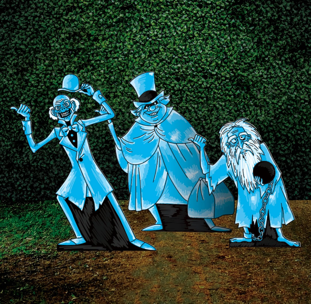 Haunted Mansion Hitchhiking Ghosts Halloween Yard Art, Yard Decoration, Printed Cutouts - Etsy.de inside Hitchhiking Ghosts Printable