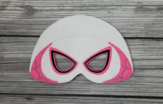 Hooded Spider Hero Play Mask - Spider Gwen Mask - Pretend Play Mask - Super  Hero Mask - Ghost Spider Mask -White Widow Mask within Ghost Spider Mask Printable