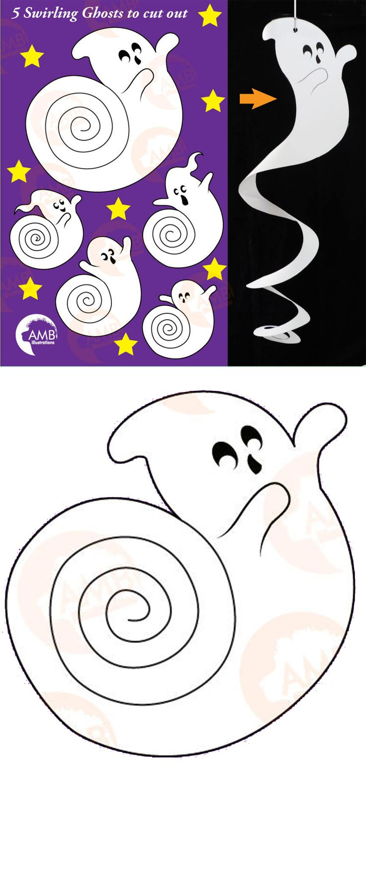 Pin Page inside Swirling Ghost Printable