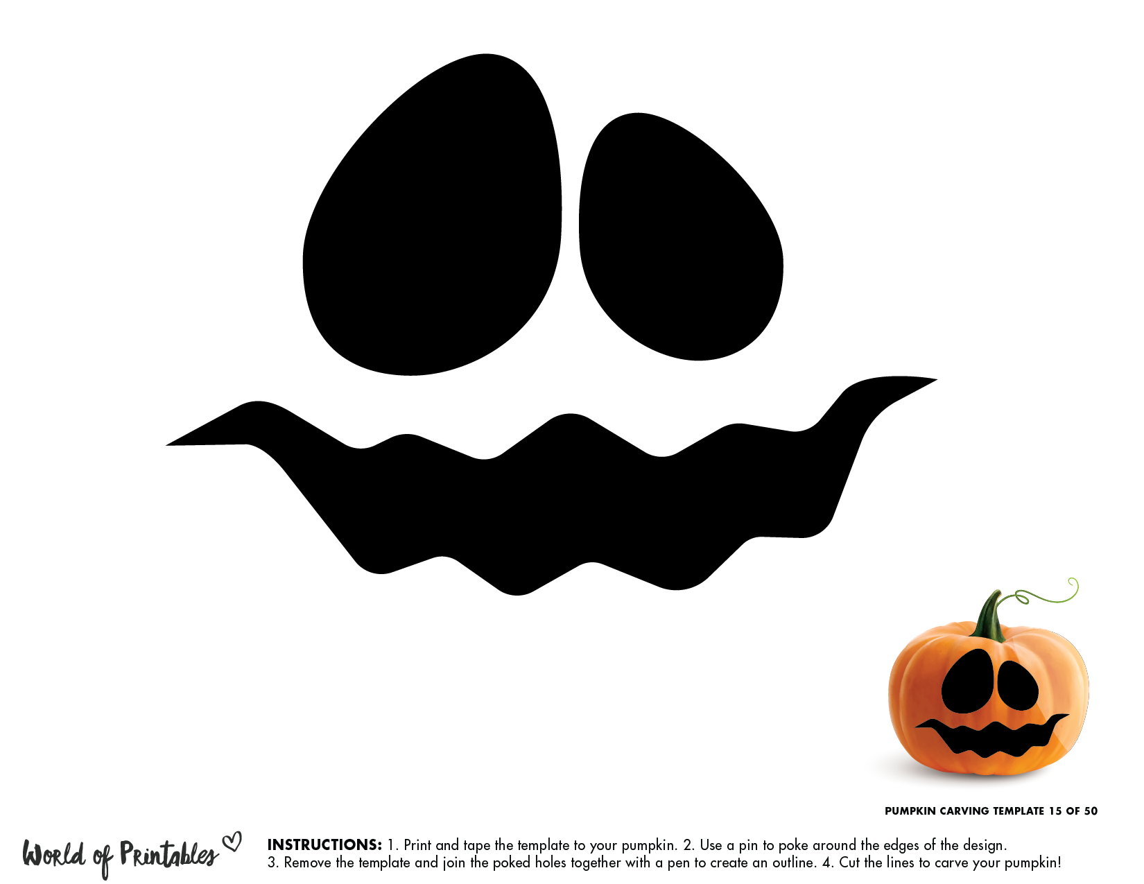 Pin Page intended for Ghost Face Pumpkin Template Printable