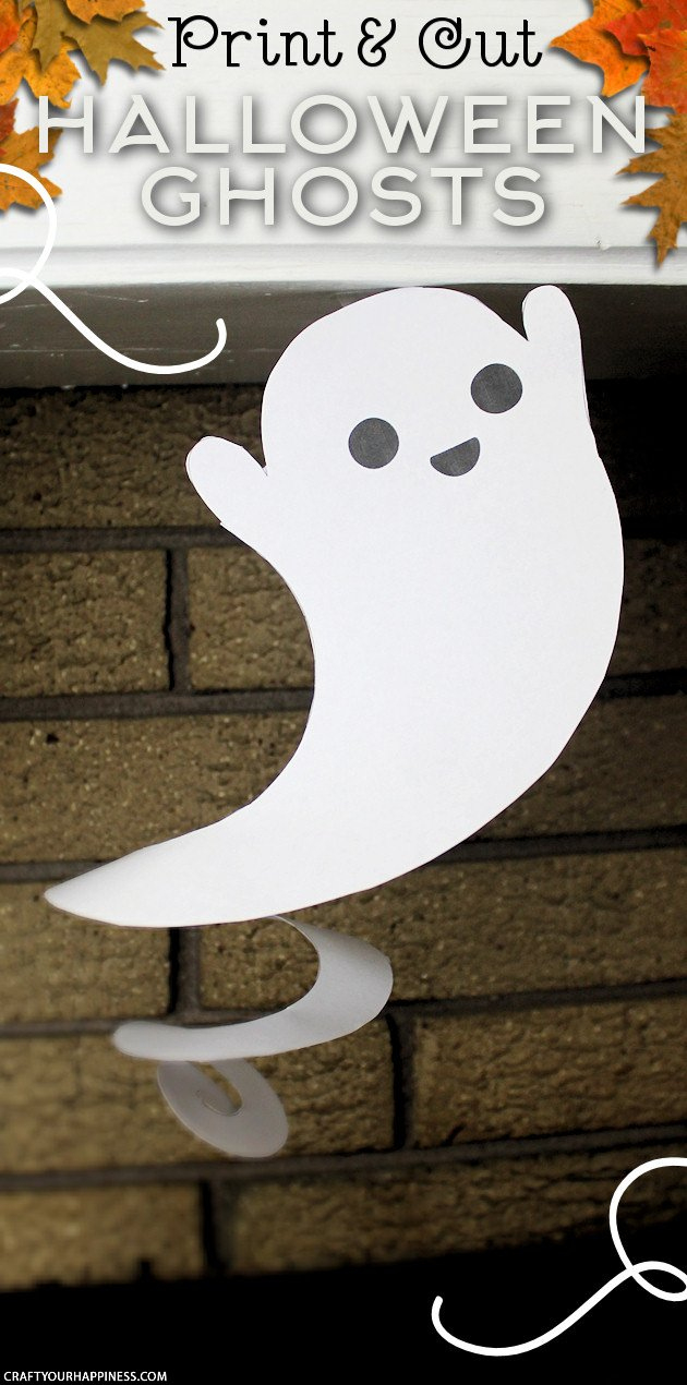 Print &amp;amp; Cut Dangling Ghost Halloween Decorations intended for Spiral Ghost Printable