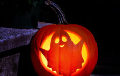 Printable Cute Ghost Pumpkin Carving Stencil Halloween Pumpkin intended for Printable Ghost Pumpkin Stencils