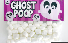 Printable Ghost Poop Halloween Treat Bag Toppers, Kids Halloween with Ghost Poop Free Printable