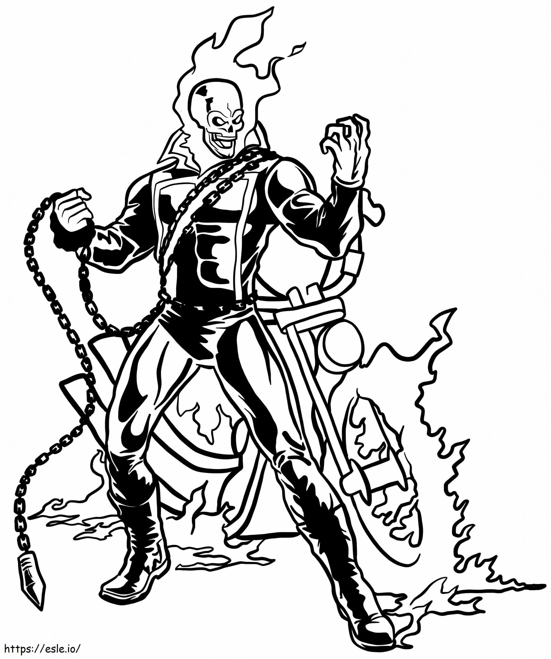 Printable Ghost Rider Coloring Page inside Ghost Rider Printables