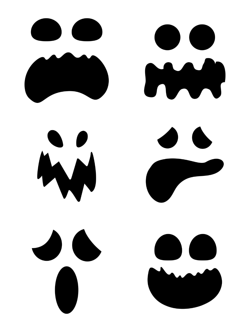 Printable Ghostface Pumpkin Patterns | Cosas De Halloween for Free Printable Ghost Eyes and Mouth Template