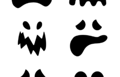 Printable Ghostface Pumpkin Patterns | Cosas De Halloween in Free Printable Ghost Eyes and Mouth