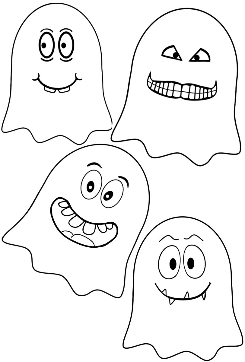 Printable Ghosts For Halloween - Rooftop Post Printables for Printable Ghost Decorations