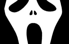 Scream Mask Ghost-Face Vinyl Decals Sticker 5" X 3" Buy 2 Sets Get 1 Free with Ghost Face Mask Printable