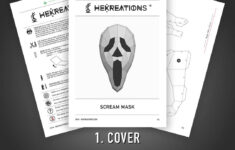 Scream Mask Printable Template | Papercraft Pdf Pattern with Ghost Face Mask Printable