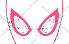 Spider Gwen, Birthday Party, Digital Paper Face Mask, Svg, Files for Ghost Spider Mask Printable