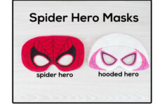 Spider Hero Masks-Adult Or Child Size Felt Mask-Costume-Creative-Imaginary  Play-Dress Up-Halloween-Spider-Hooded Hero-Hooded Spider with Ghost Spider Mask Printable
