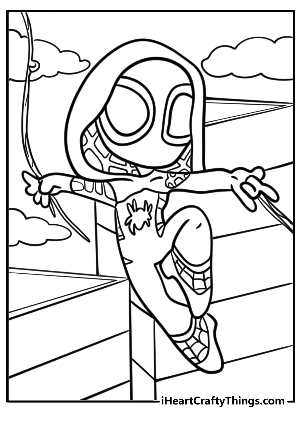 Spidey And His Amazing Friends Coloring Pages: 20 Free Printables for Ghost Spider Coloring Pages Printable