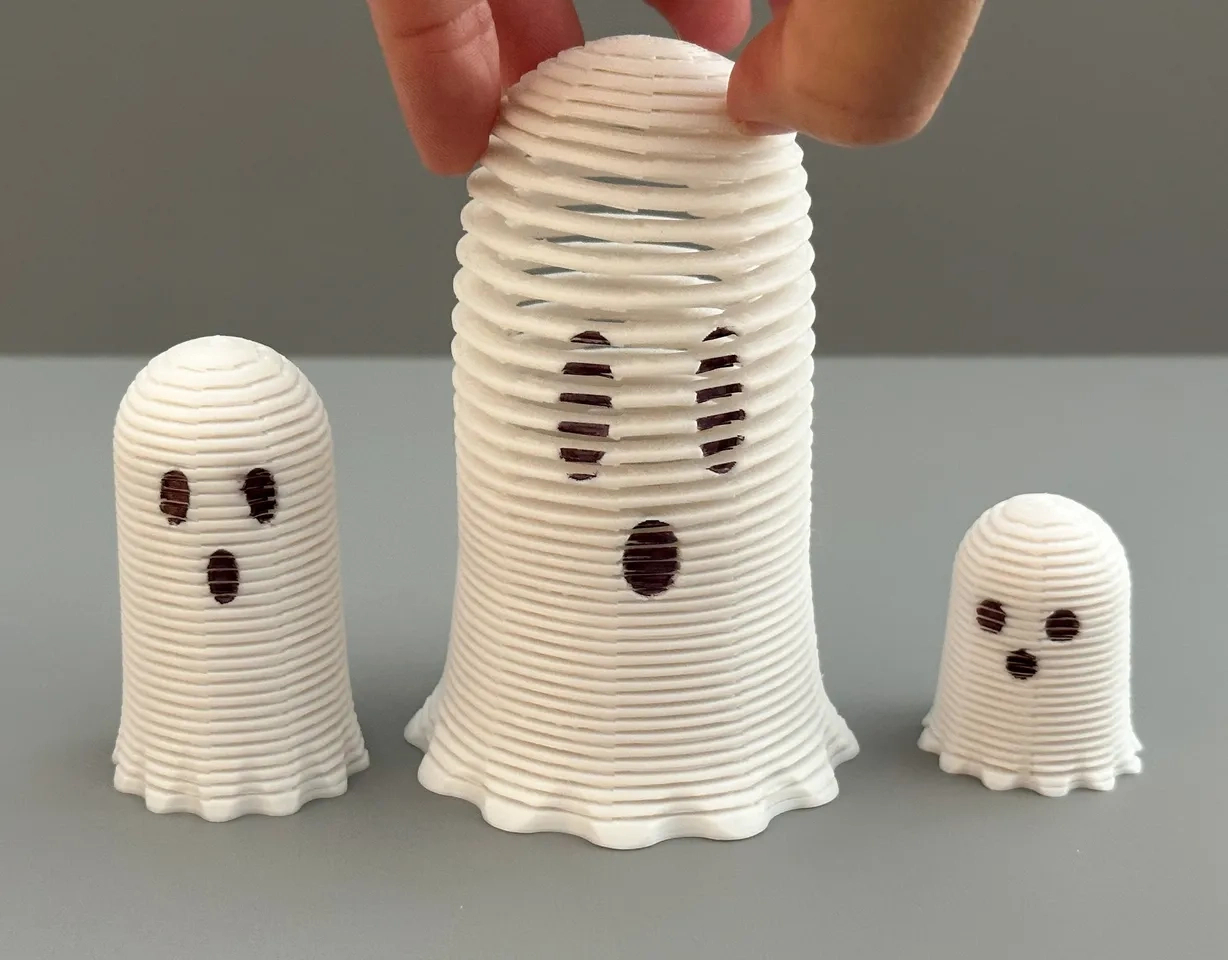 Stretchy Springy Ghosts (3 Sizes)3Dpmom | Download Free Stl regarding 3D Printable Ghost