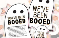 Super Cute You'Ve Been Booed Printable Signs For Halloween with regard to You'Ve Been Booed Ghost Printable