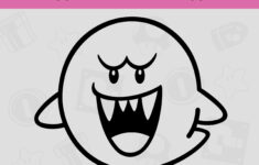 Super Mario Geist Svg Boo Svg Sofort Download Für Nintendo Fans for Mario Ghost Face Printable