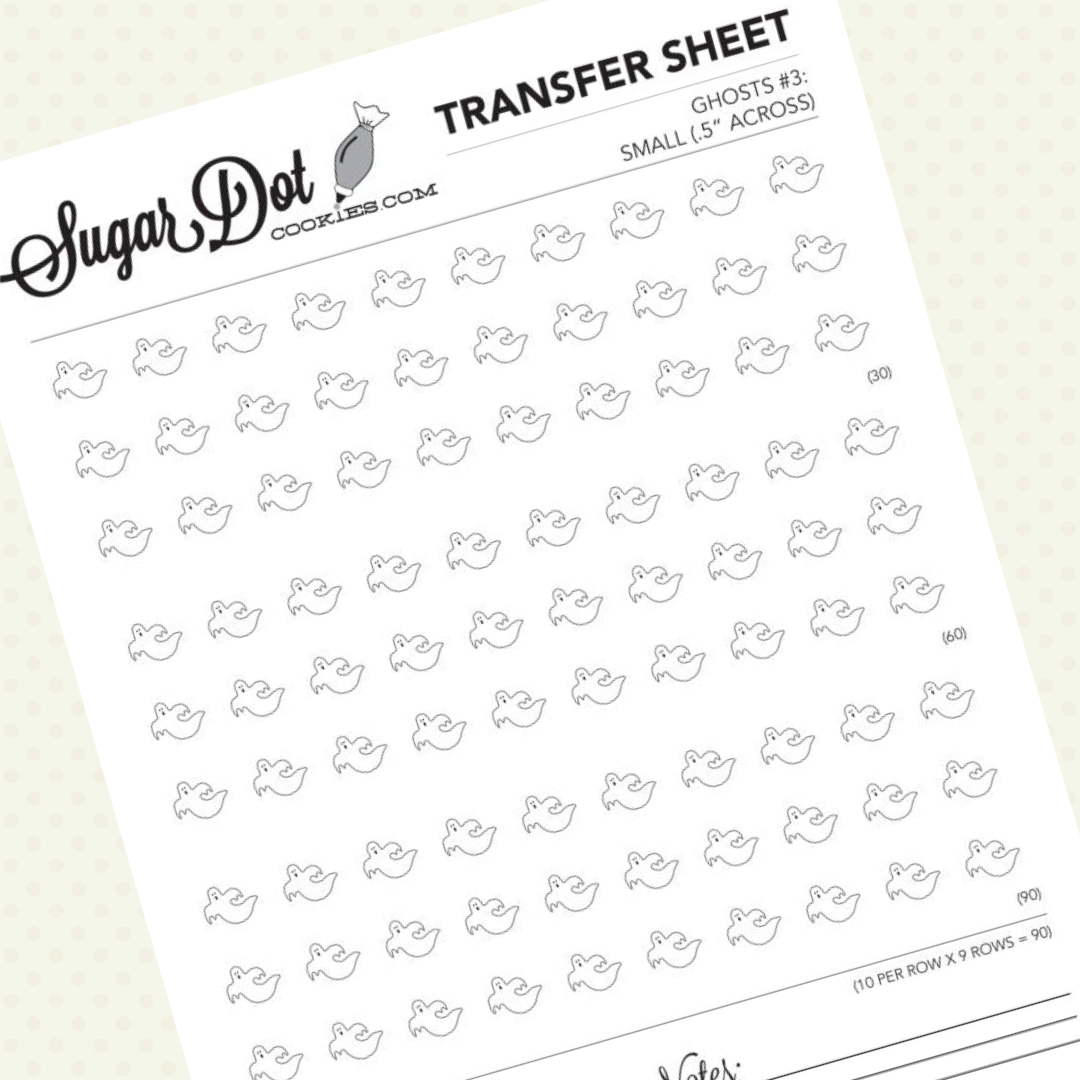 Template Sheets To Make Royal Icing Transfers, Buttercream for Ghost Macaron Template Printable