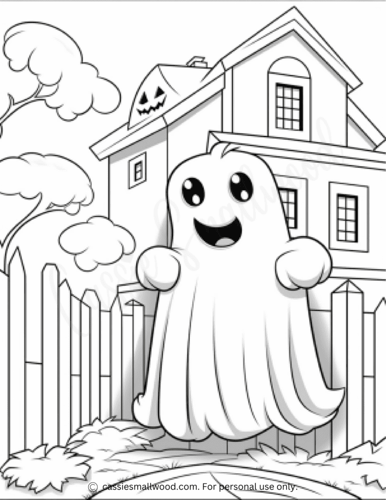 The Cutest Ghost Coloring Pages - Cassie Smallwood intended for Free Printable Ghost Coloring Pages