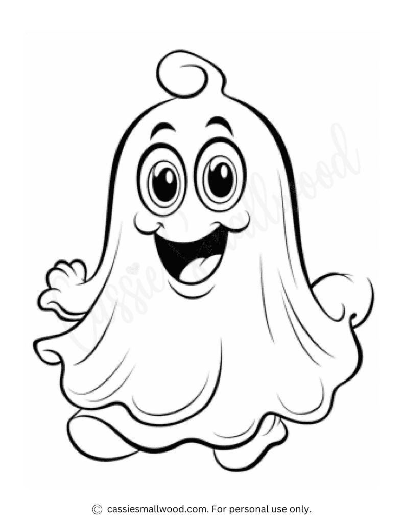 The Cutest Ghost Coloring Pages - Cassie Smallwood regarding Cartoon Ghost Printable