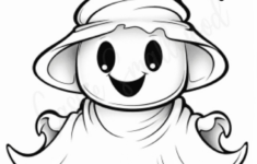 The Cutest Ghost Coloring Pages - Cassie Smallwood with Friendly Ghost Printable