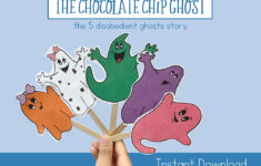 The Five Little Ghosts Popsicle Puppets, The Chocolate Chip Ghost with Chocolate Chip Ghost Story Printable