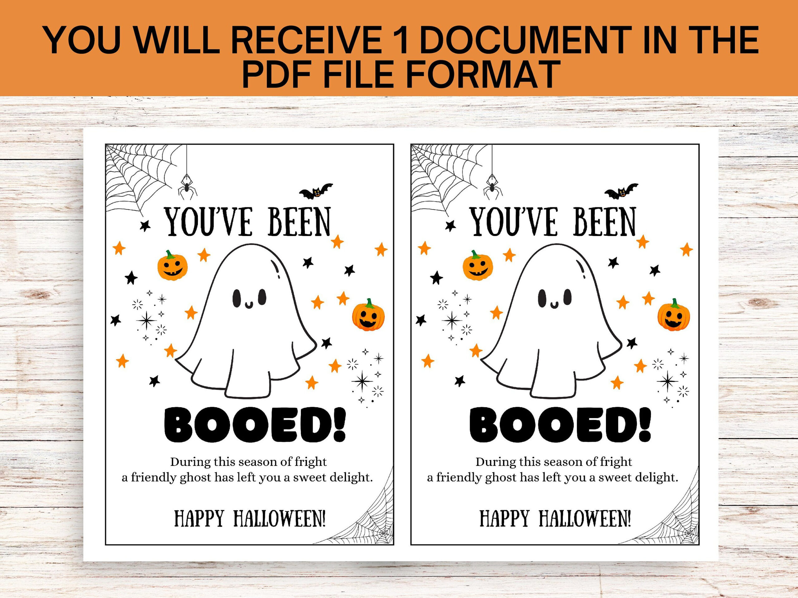 You Have Been Booed Printable, Instant Digital Download, You&amp;#039;Ve for You&amp;#039;Ve Been Ghosted Printable