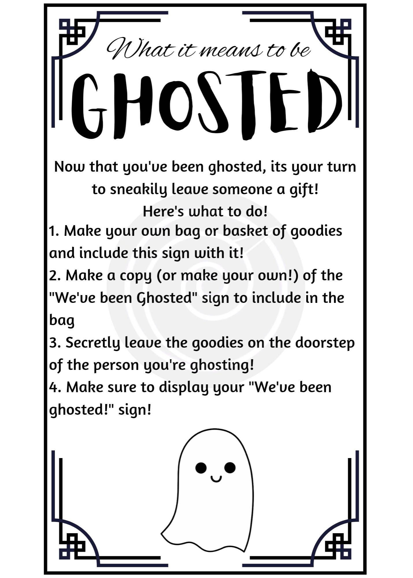 You&amp;#039;Ve Been Ghosted Printable Set Halloween Trick Digital Download throughout You&amp;amp;#039;ve Been Ghosted Printable