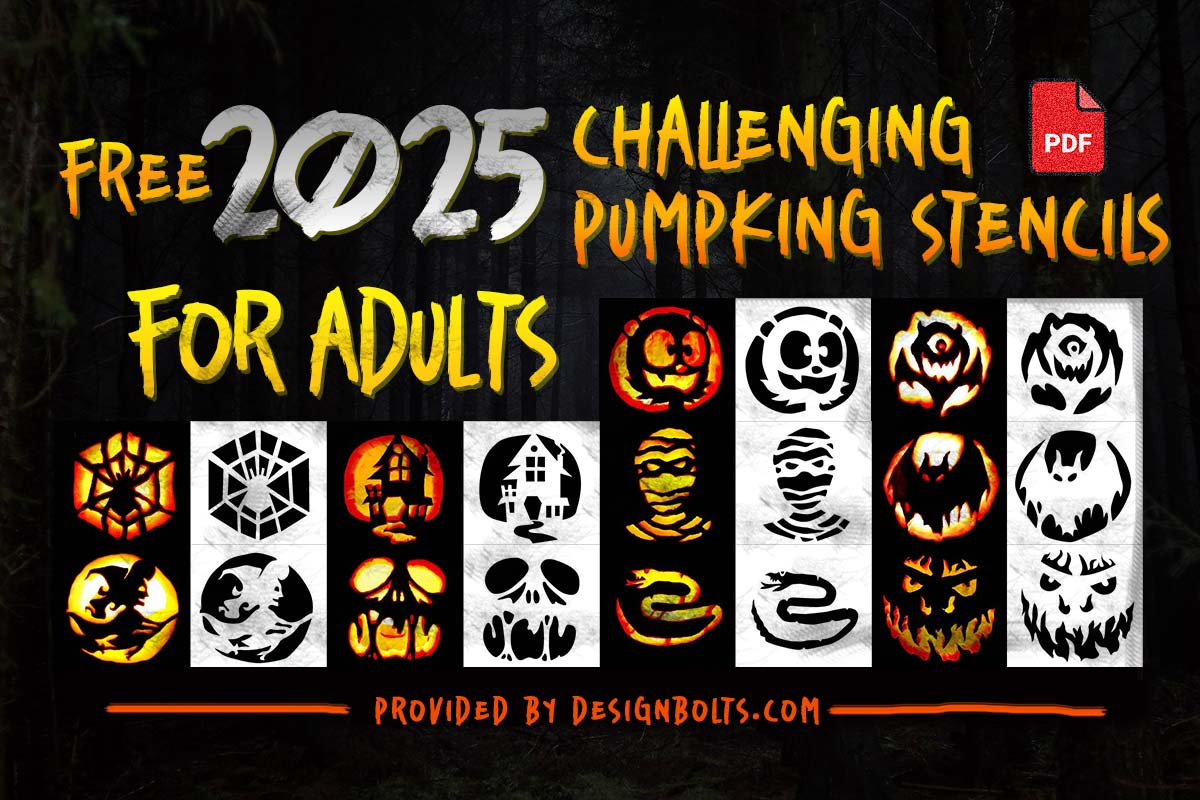 10 Free Challenging Pumpkin Carving Stencils 2025 For Adults inside Difficult Pumpkin Carving Stencils Free Printable