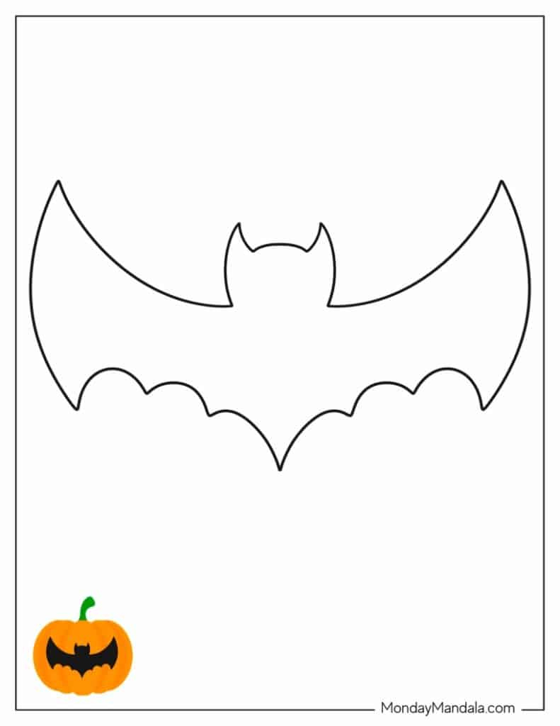 100 Pumpkin Carving Stencils (Free Pdf Printables) in Printable Pumpkin Stencil Bat