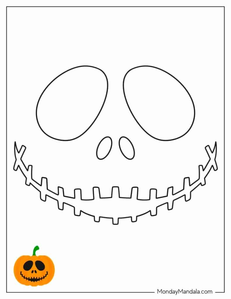 100 Pumpkin Carving Stencils (Free Pdf Printables) inside Free Printable Pumpkin Carving Patterns Jack Skellington