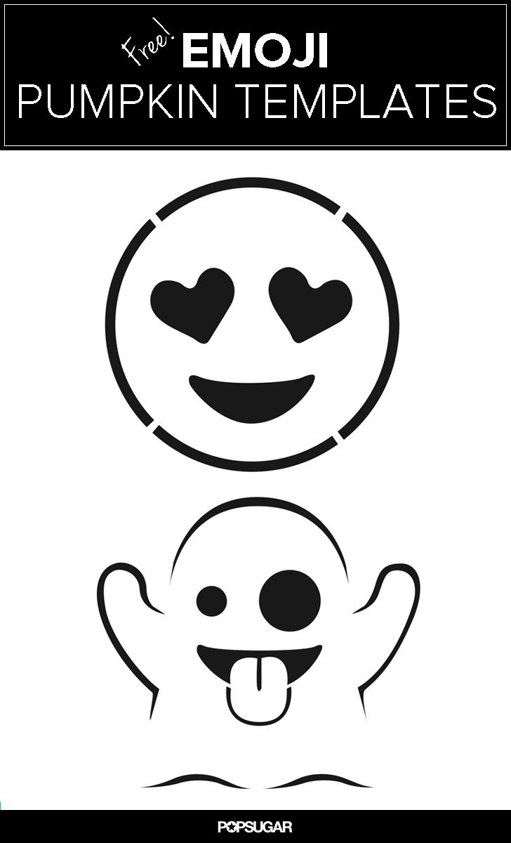 Printable Emoji Pumpkin Stencils