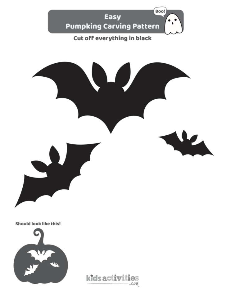 Pumpkin Carving Stencils Printable Bat