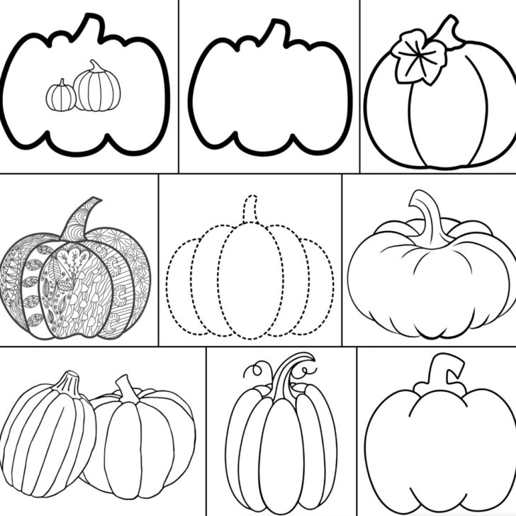 Black And White Pumpkin Printable