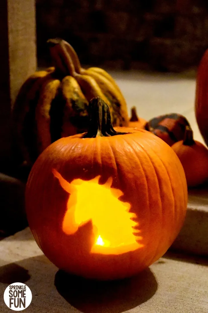 Printable Unicorn Pumpkin Carving Stencil Printable Unicorn Pumpkin Carving Stencil