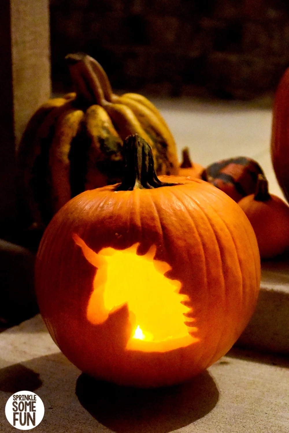 15 Free Pumpkin Carving Stencils Printables & Tips ⋆ Sprinkle in Printable Unicorn Pumpkin Carving Stencil