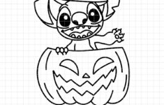 1572 - Stitch Halloween Svg, Eps, Png - Lilo Y Stitch Clipart in Pumpkin Stencil Printable Stitch