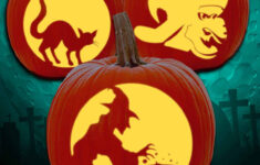 21 Free Witch Pumpkin Carving Stencils - Artsy Pretty Plants for Pumpkin Stencils Printable Witch