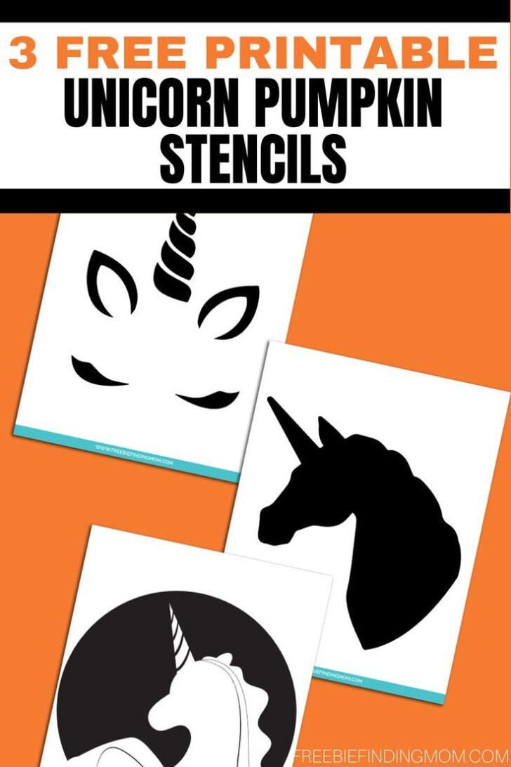 Printable Unicorn Stencil For Pumpkin Carving