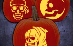 30 Free Skull Pumpkin Carving Patterns &amp; Stencils - Artsy Pretty regarding Free Skull Pumpkin Stencil Printable